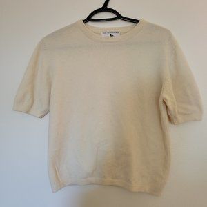 Cream cashmere vintage blouse